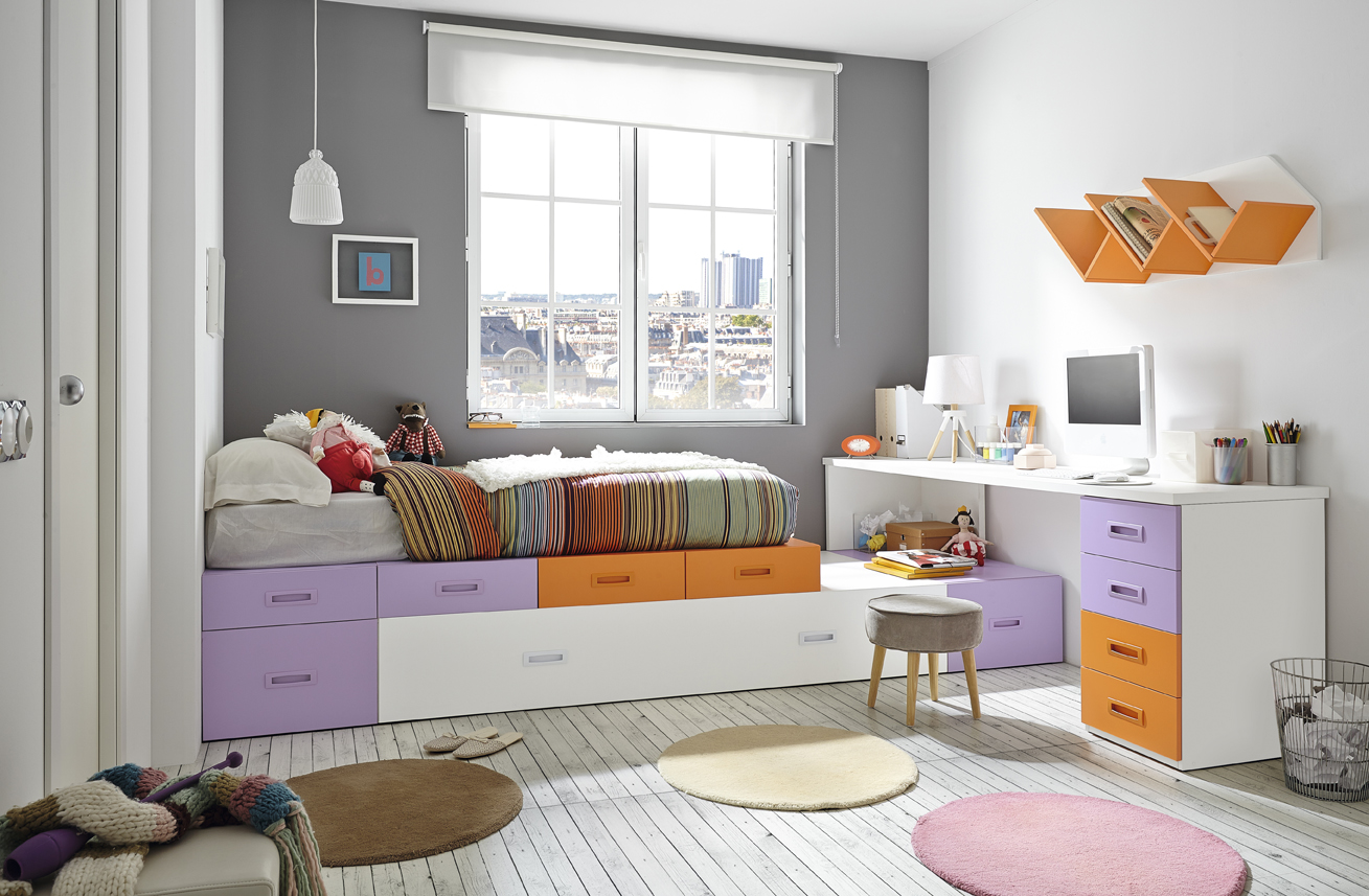 Ventajas de los muebles modulares en y dormitorios juveniles.